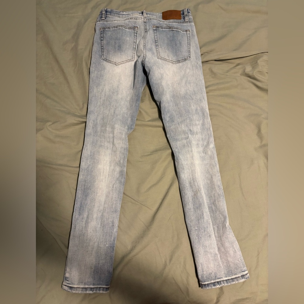 Blue Slim Ripped Jeans, (MINT CONDITION) - Picture 2 of 4